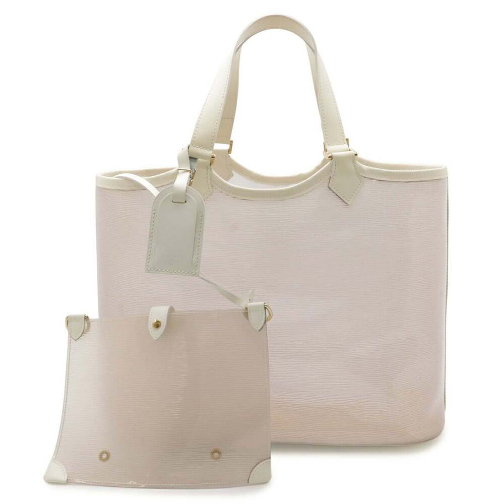 LOUIS VUITTON Epi Plage Lagoon Bay Tote Bag, Vinyl Leather, Coconut, Clear Go... - Picture 2 of 10